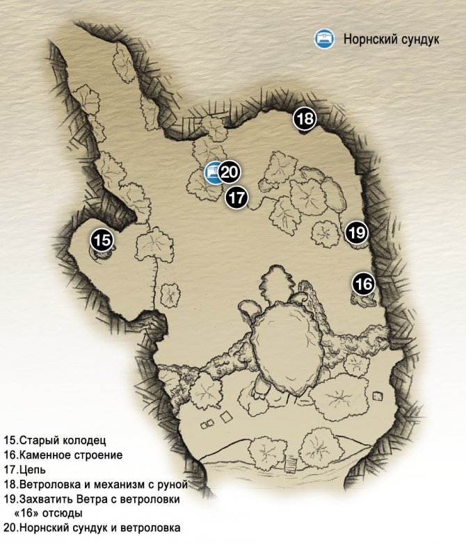 Прохождение God of War – Глава 10: Пещера Фрейи, Священная Роща и Хельхейм (карта Священной рощи)