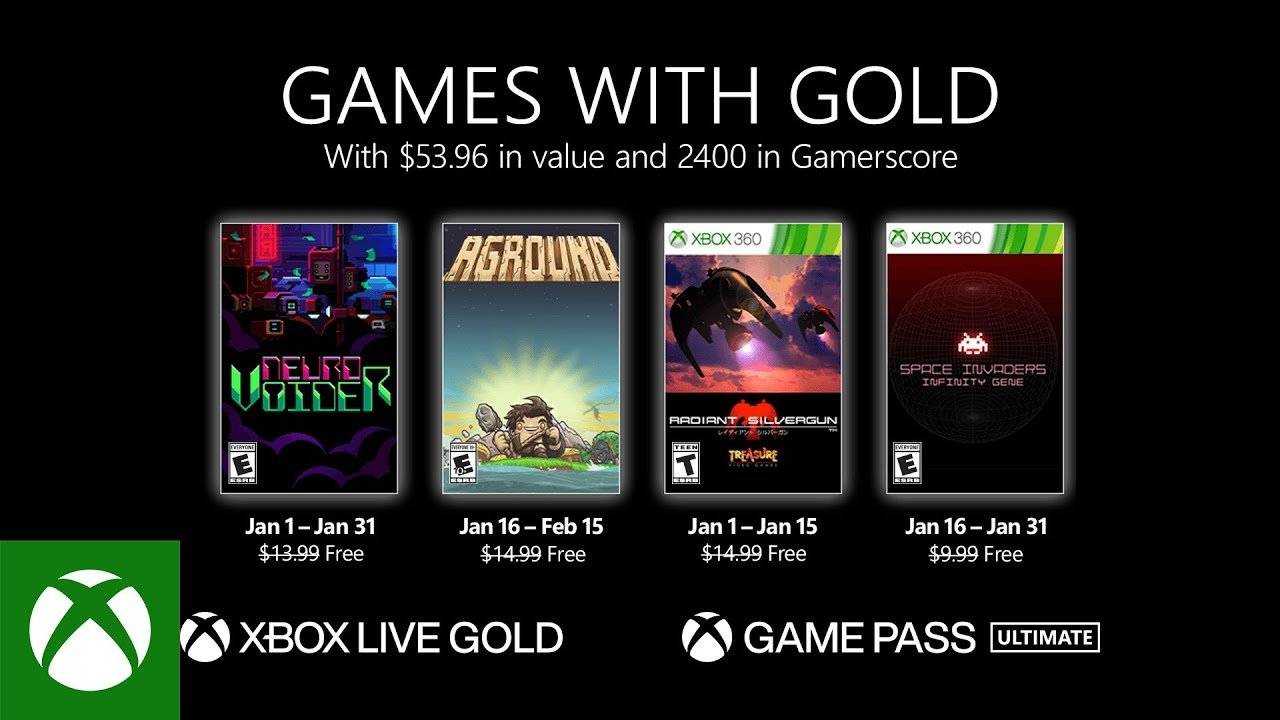 Игры для подписчиков Xbox Live Gold в январе 2022