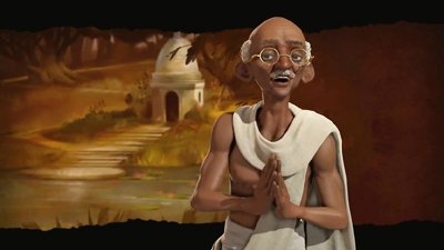 Махатма Ганди несет мир в Civilization VI