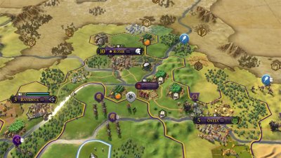 Сражение и развитие городов в Civilization VI - час геймплея