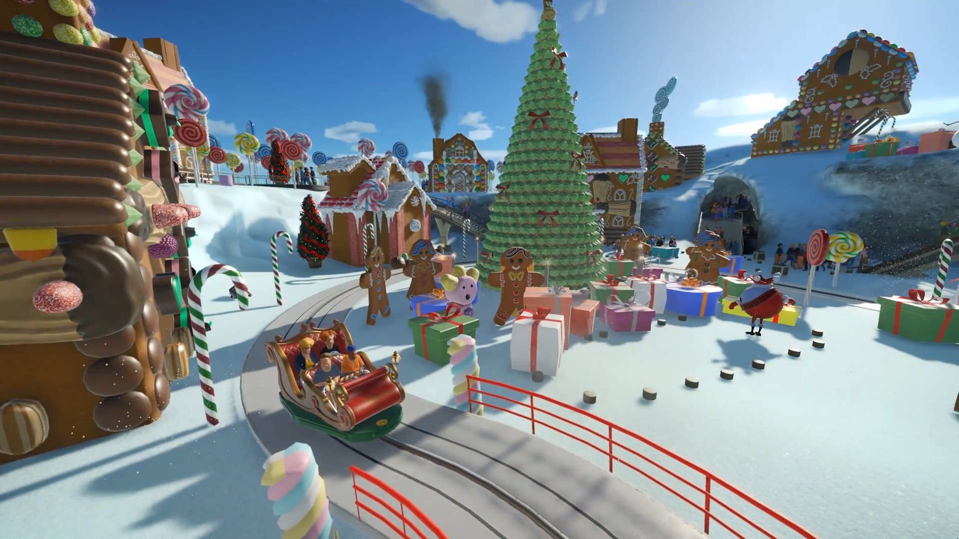 Xmas event. Игра Planet Coaster. Игры на Рождество. Праздник в компьютерных играх. Planet Coaster (2016).