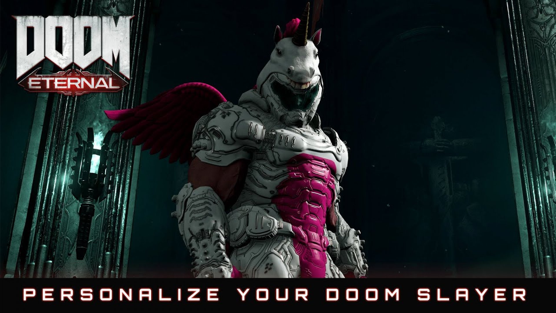 Длс икс. Doom Eternal костюмы палача. Doom Eternal костюм единорога.