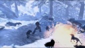 Сражение с волками в снегах